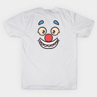 Funny Clown Face Cartoon Illustration T-Shirt